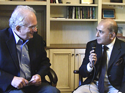 Congressman Berman is interviewed by PAL-C director