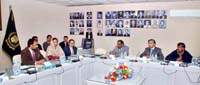 Pakistan Information Minister Kaira talks to NCHD meeting